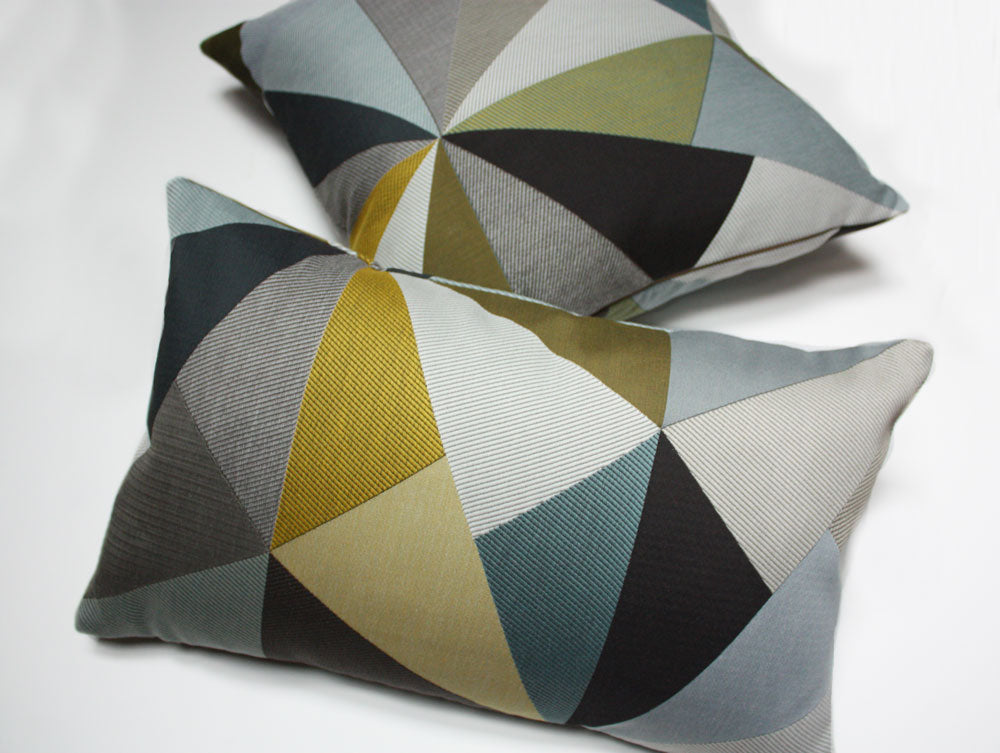 Maharam Paul Smith Citrine Angles pillow Jaspid Studio