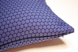 Designtex Loop to Loop Blueberry retro pillow Jaspid Studio