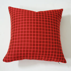 Maharam Bright Grid Raspberry Pillow Jaspid studio