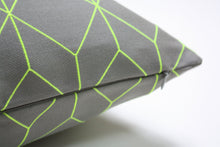Load image into Gallery viewer, bright cube green pillow