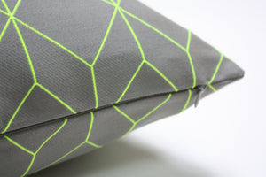 bright cube green pillow