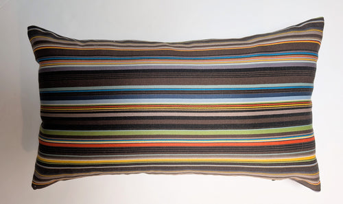 Maharam Paul Smith Ottoman Stripe Cocoa pillow