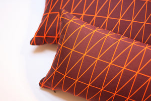 Maharam Bright Angle Tangerine Pillow Jaspid studio