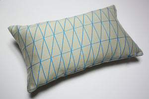 Maharam Bright Angle Cyan pillow