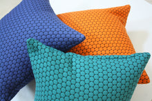 Load image into Gallery viewer, Designtex Loop to Loop Blueberry retro pillow Jaspid Studio