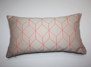 Maharam Bright Cube Coral Pillow Jaspid studio