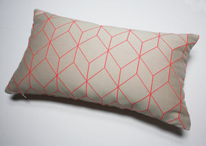 Maharam Bright Cube Coral Pillow Jaspid studio