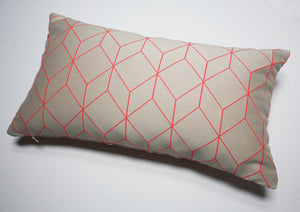 Maharam Bright Cube Coral Pillow