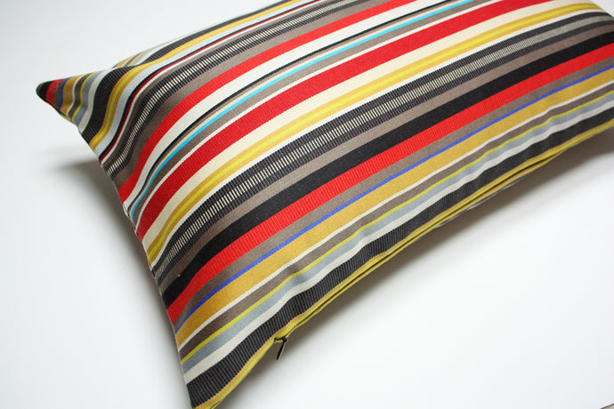 Maharam Paul Smith Ottoman Stripe Brass pillow Jaspid studio