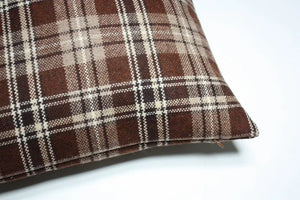 Maharam Pressed plaid Cask Pillow Jaspid studio