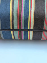 Load image into Gallery viewer, Striped fabric roll with multicolor stripes on a white background
