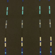 Cargar imagen en el visor de la galería, A rectangular throw pillow with a geometric pattern featuring brown at the bottom and blue zigzag lines on a darker brown background.