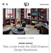 Cargar imagen en el visor de la galería, Interior design showhouse with bookshelves, furniture, and decor elements.