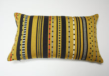 Cargar imagen en el visor de la galería, Maharam Paul Smith Point Gold and Black pillow Jaspid studio