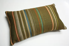 Load image into Gallery viewer, Maharam Paul Smith Point Peat and mandarin Pillow
