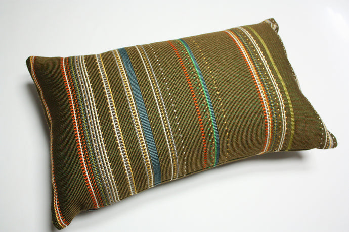 Maharam Paul Smith Point Peat and mandarin Pillow
