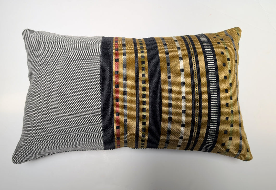 Maharam Paul Smith Point Gold and Black pillow