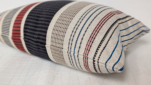 Maharam Paul Smith Point Ivory and Ember pillow