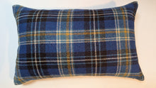Load image into Gallery viewer, Maharam plaid Cobalt Pillow