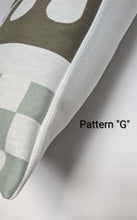 Load image into Gallery viewer, Textured fabric with a geometric pattern on a white background, labeled 'Pattern G'.