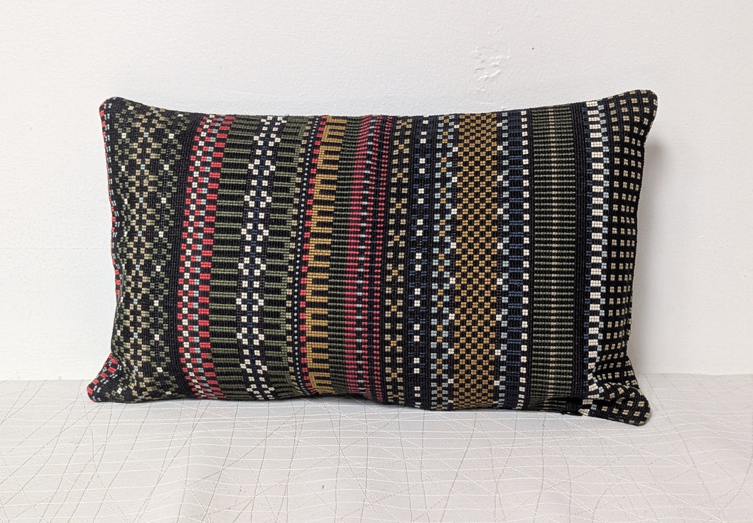Maharam Paul Smith Point Black and Khaki pillow