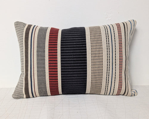 Maharam Paul Smith Point Ivory and Ember pillow