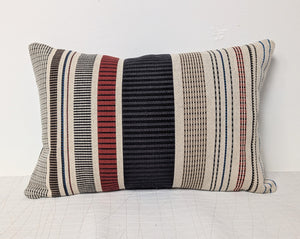 Maharam Paul Smith Point Ivory and Ember pillow