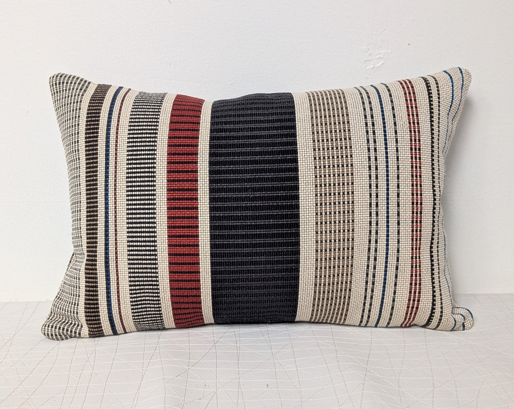 Maharam Paul Smith Point Ivory and Ember pillow