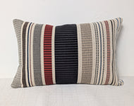 Maharam Paul Smith Point Ivory and Ember pillow