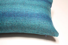 Cargar imagen en el visor de la galería, Maharam Wool Striae Aqua Pillow Jaspid studio