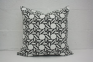 Black and White weave Pillow Jaspid Studio
