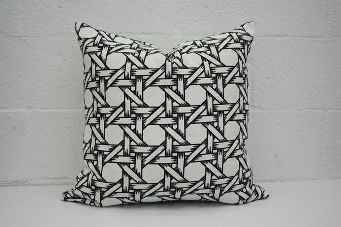 Black and White weave Pillow Jaspid Studio