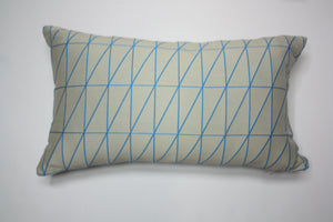 Maharam Bright Angle Cyan pillow