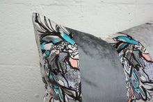 Load image into Gallery viewer, Gray Velvet Pillow Jaspid Studio