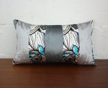 Load image into Gallery viewer, Gray Velvet Pillow Jaspid Studio