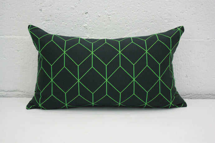 Maharam Bright Cube Lime Green Pillow Jaspid studio