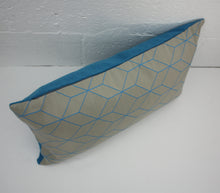 Load image into Gallery viewer, Maharam Bright Cube Aqua pillow