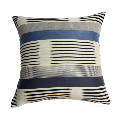 Knoll Ikat Stripe Atlantic Pillow Jaspid Studio