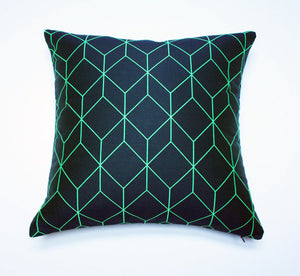 Maharam Bright Cube Lime Green Pillow Jaspid studio