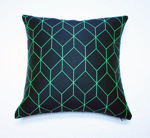 Maharam Bright Cube Lime Green Pillow