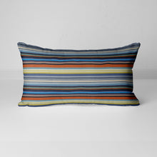 Cargar imagen en el visor de la galería, Maharam Paul Smith Ottoman Stripe Dusk Pillow (Horizontal stripe)