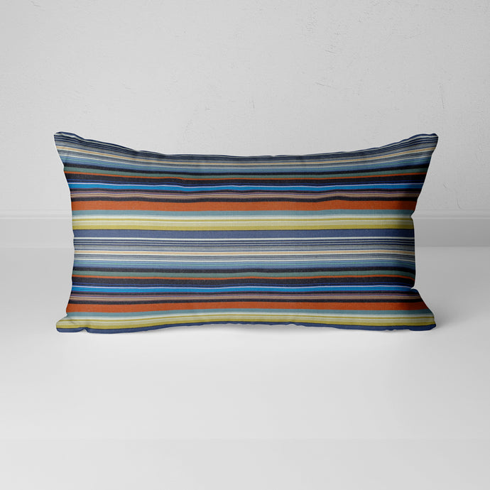Maharam Paul Smith Ottoman Stripe Dusk Pillow (Horizontal stripe)