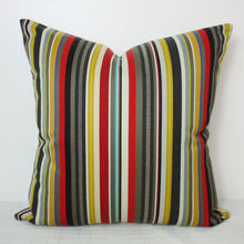 Cargar imagen en el visor de la galería, Maharam Paul Smith Ottoman Stripe Brass pillow Jaspid studio