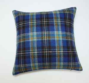 Maharam plaid Cobalt Pillow Jaspid studio