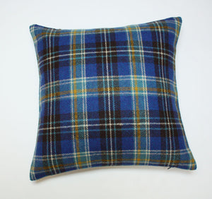 Maharam plaid Cobalt Pillow