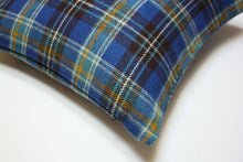 Load image into Gallery viewer, Maharam plaid Cobalt Pillow