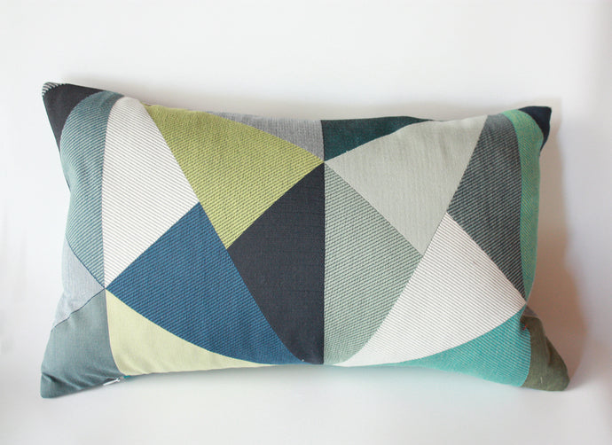 Maharam Paul Smith Angles Aquamarine pillow Jaspid studio