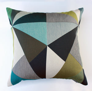 Maharam Paul Smith Angles Aquamarine pillow Jaspid studio