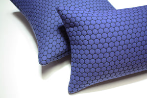Designtex Loop to Loop Blueberry retro pillow Jaspid Studio