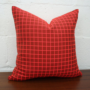 Maharam Bright Grid Raspberry Pillow Jaspid studio